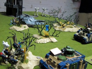 Kingbreakers and Eldar square off around a hotly contested objective.