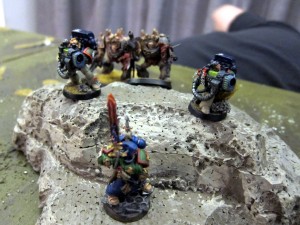 Oblits drop on top of the Devastators.