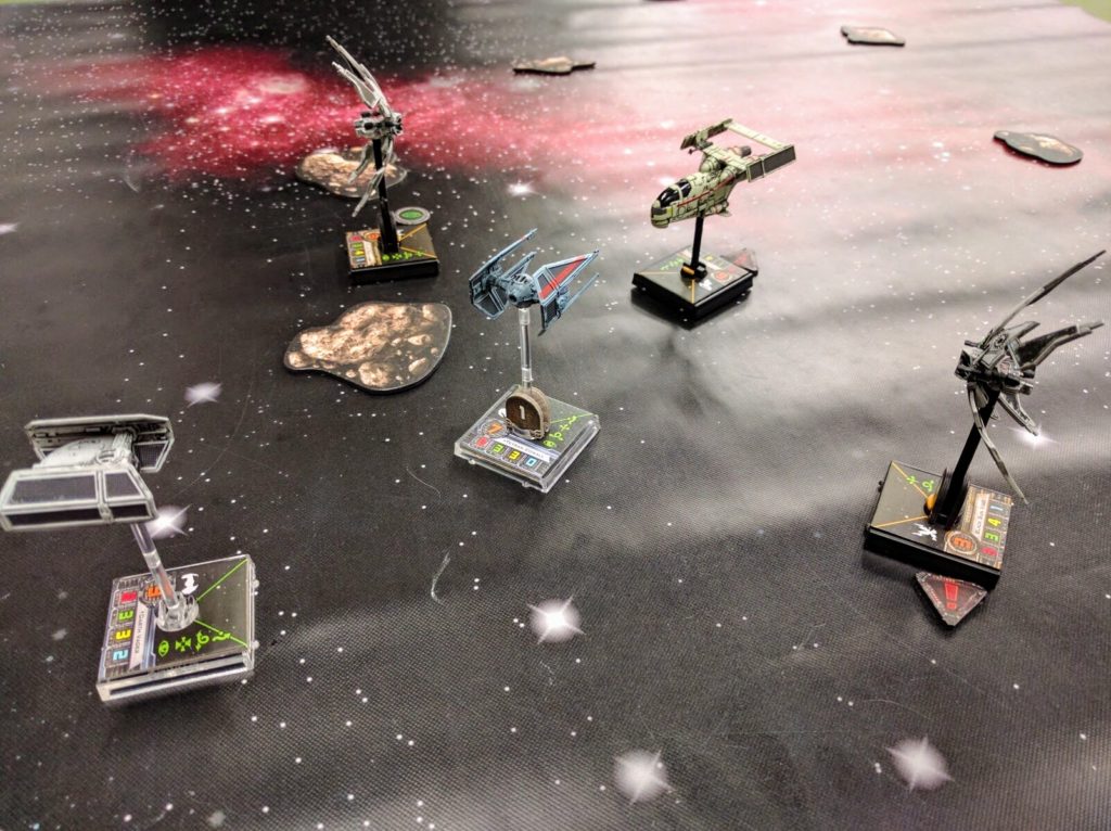 Darth Vader and one of his aces are ambushed by Scum pirates. These lists... do not meet any criteria whatsoever.